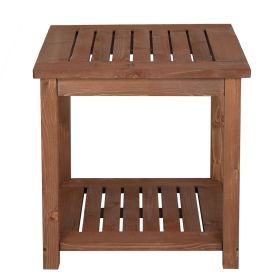 Solid Wood Square Patio Courtyard Table  -45x45x45cm (Option: Courtyard table)