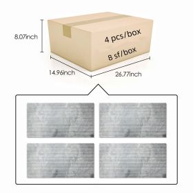 12X24 Inch Carrara Marble, Gray Marble, Natural Marble, For Wall, OL Textured Finished, 3D Fluted Marble, Natural Stone (Option: Wall tile-For wall decoration)