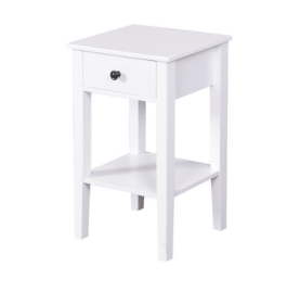 White, Floor-to-ceiling Storage Table With Drawers (Color: White)
